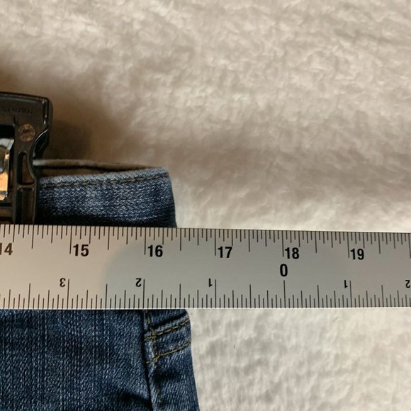 Lands' End Canvas Jeans Women's 31 Blue Denim Stretch Low Rise Straight Leg 7880 - Picture 2 of 9